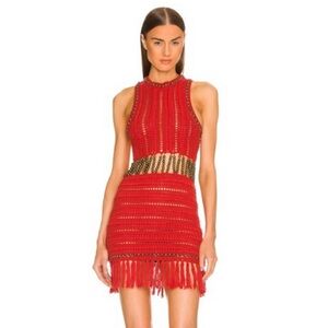 Elegant Red Crochet Dress Revolve